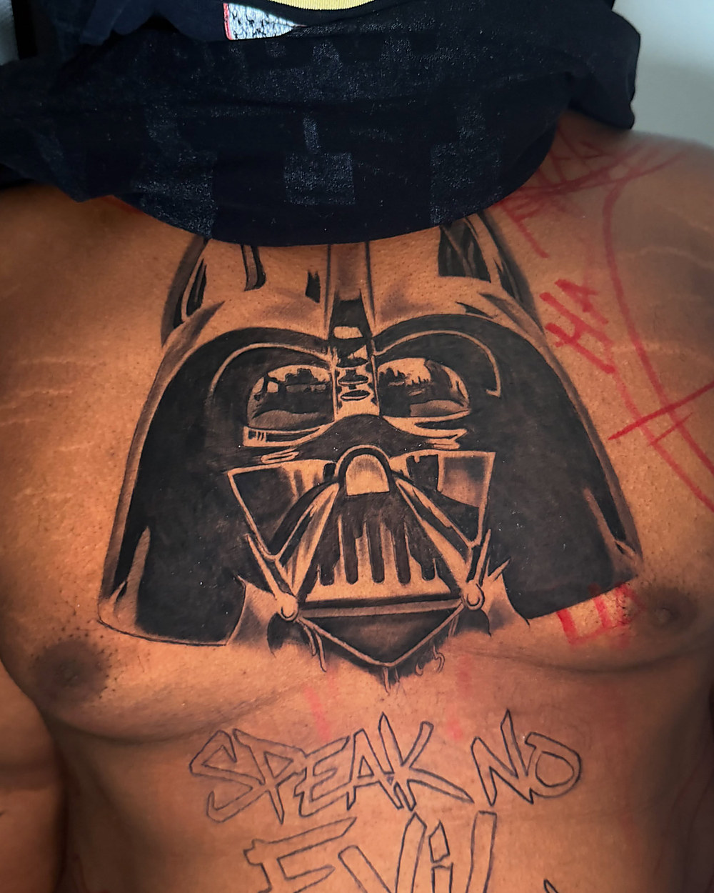 Darth Vader helmet chest piece, by Owen Lewis